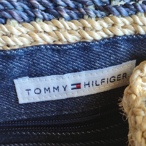 Tommy Hilfiger Striped Woven Mini Bag - Red, Blue, Tan - Picture 6 of 13